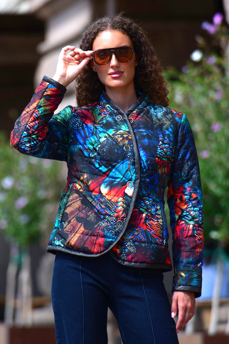 LIGHTLY COATED JACKET WITH QUILTED LINING - AMAZONIA JIORO ЛЕКО ПРОМАЗАНО ЯКЕ С ВАТА - AMAZONIA JIORO