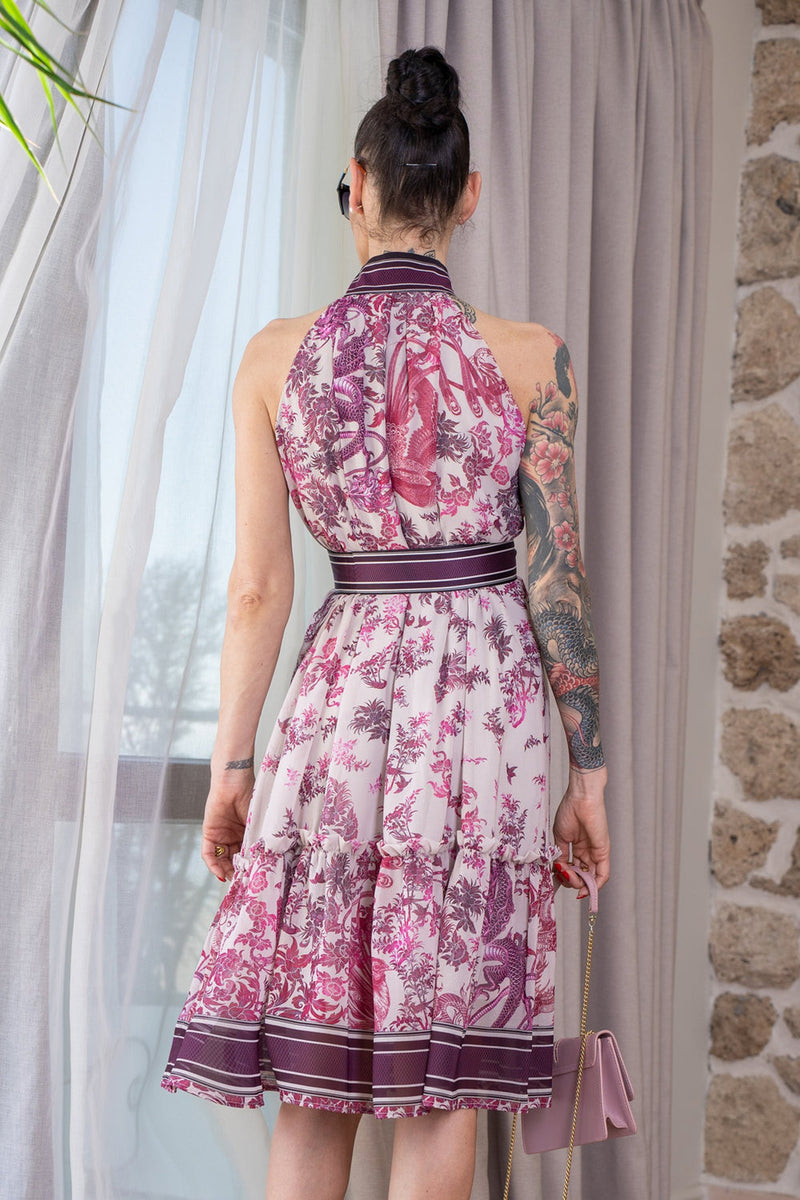 ŠATY Z CHIFÓNU BEZ RUKÁVOV - ASIA BORDEAUX