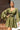 SHORT TENCEL DRESS WITH WIDE SLEEVES IN OLIVE GREEN - ESSENTIALS