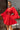 SHORT TENCEL DRESS WITH WIDE SLEEVES IN RED - ESSENTIALS JIORO КЪСА БОХО РОКЛЯ ОТ ТЕНСЕЛ С ГОЛ ГРЪБ В ЧЕРВЕНО - ESSENTIALS JIORO