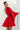 SHORT TENCEL DRESS WITH WIDE SLEEVES IN RED - ESSENTIALS JIORO КЪСА БОХО РОКЛЯ ОТ ТЕНСЕЛ С ГОЛ ГРЪБ В ЧЕРВЕНО - ESSENTIALS JIORO