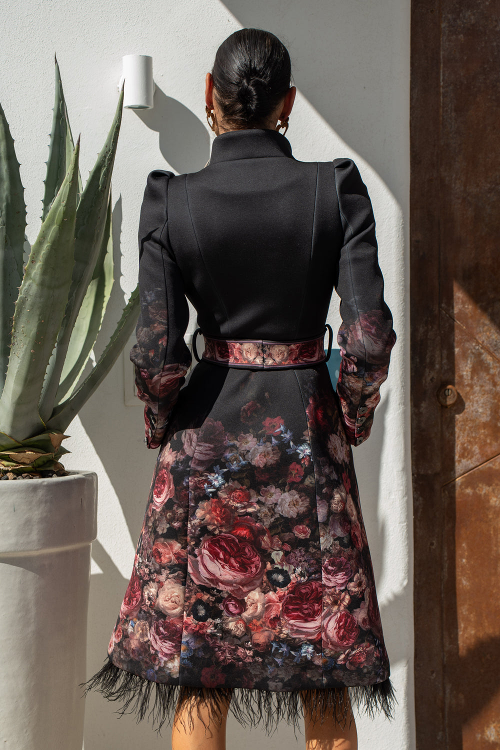 SCUBA NEOPREN COAT - VINTAGE FLOWERS
