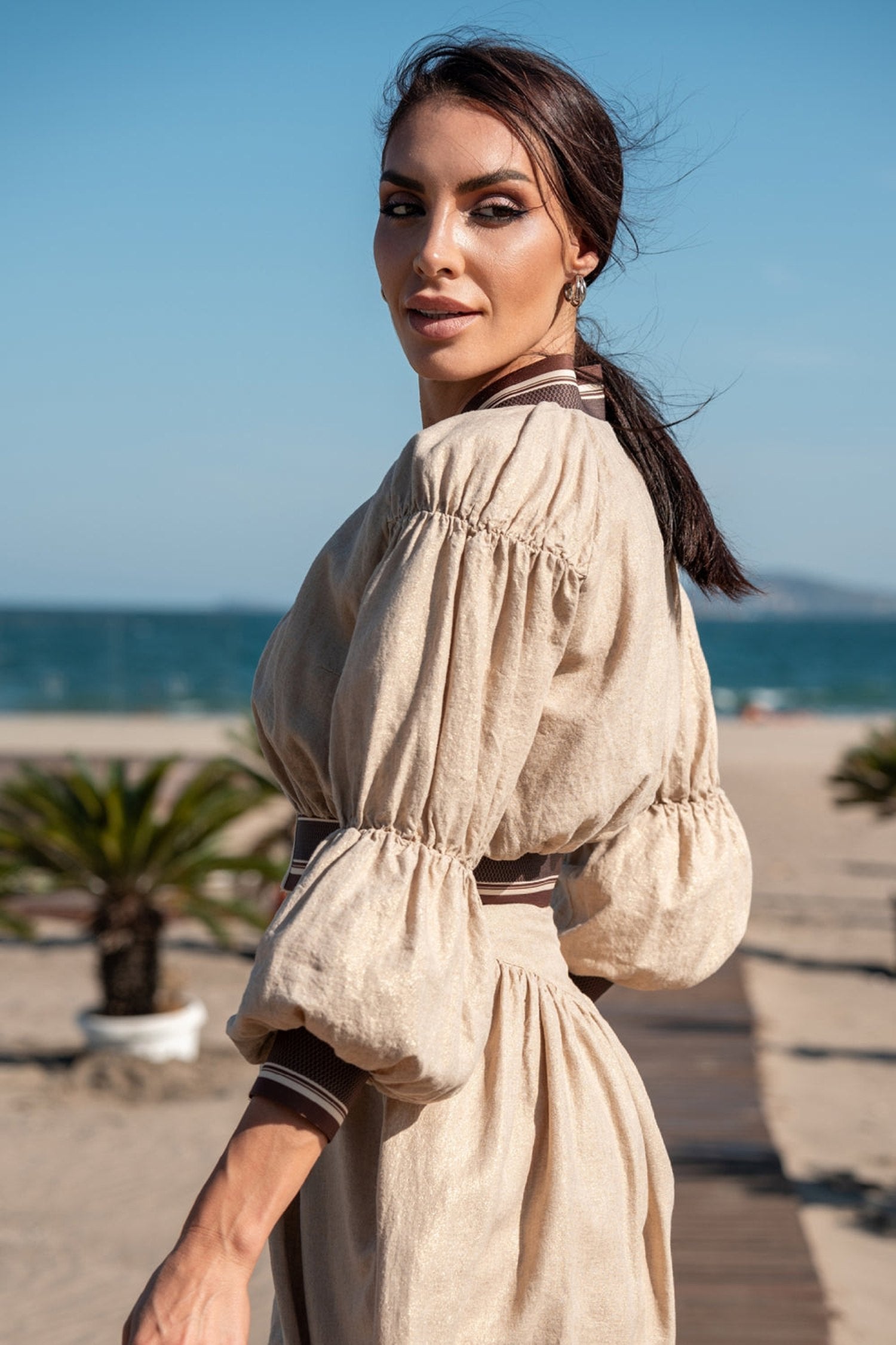 LINEN BOMBER JACKET – ESSENTIALS