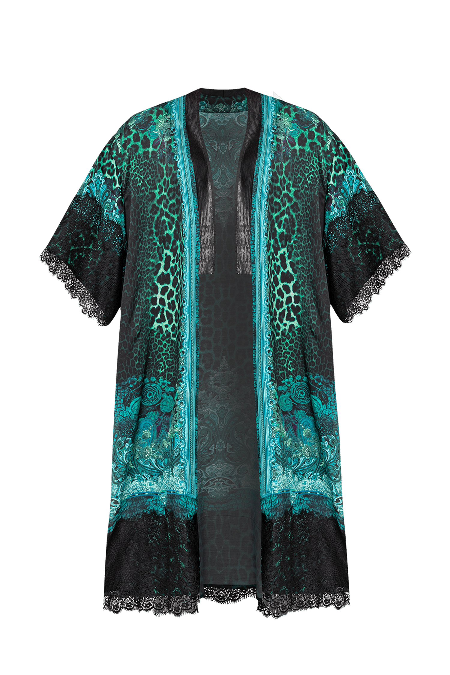 VISCOSE KIMONO - LEO NEON GREEN
