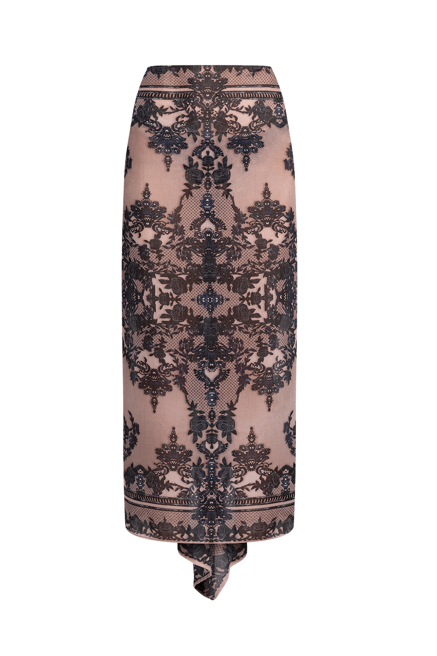 SILK VISCOSE PAREO AND SCARF SET - GRAFFITI POWDER