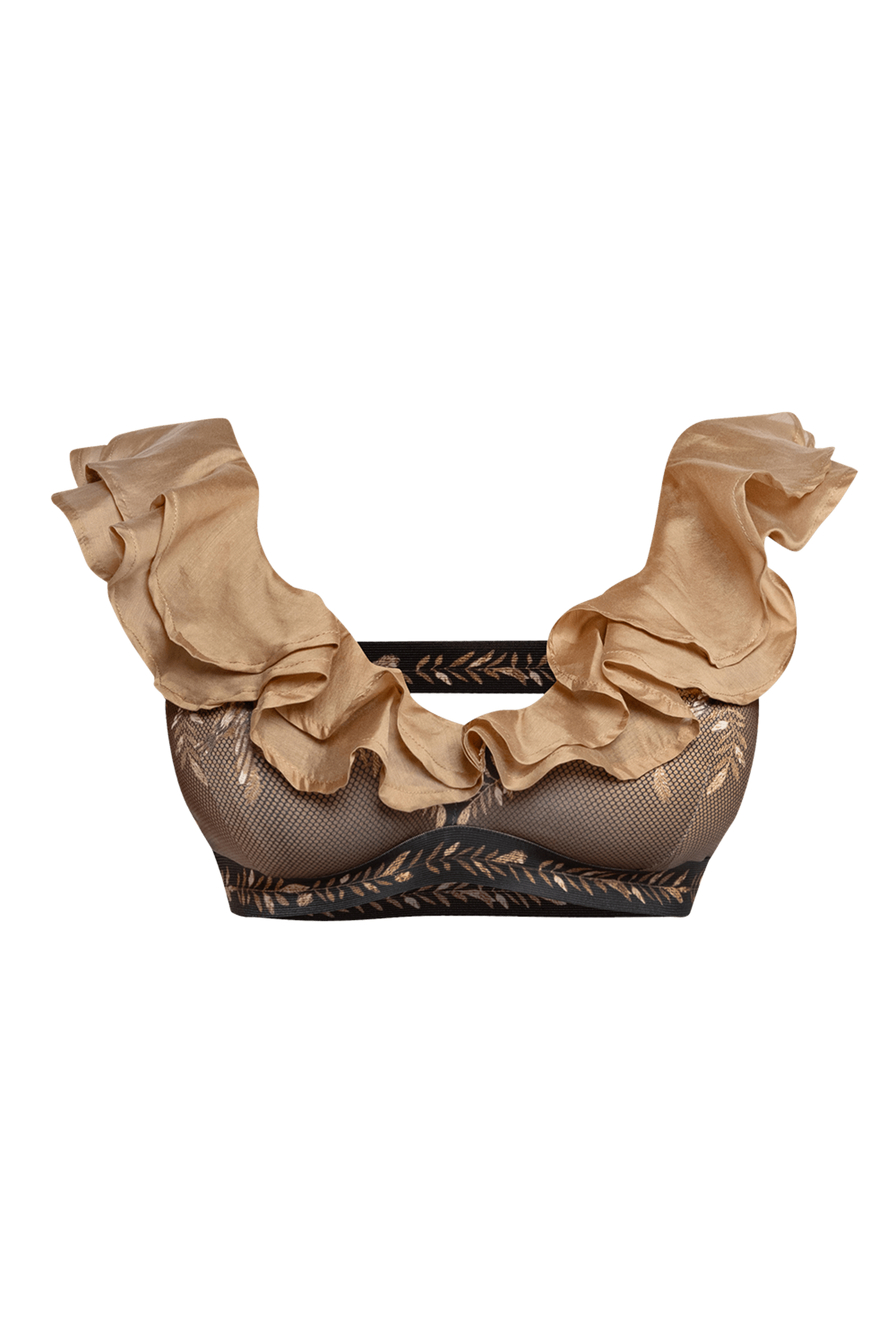 CROP TOP WITH REMOVABLE RUFFLES - SECRET GARDEN
