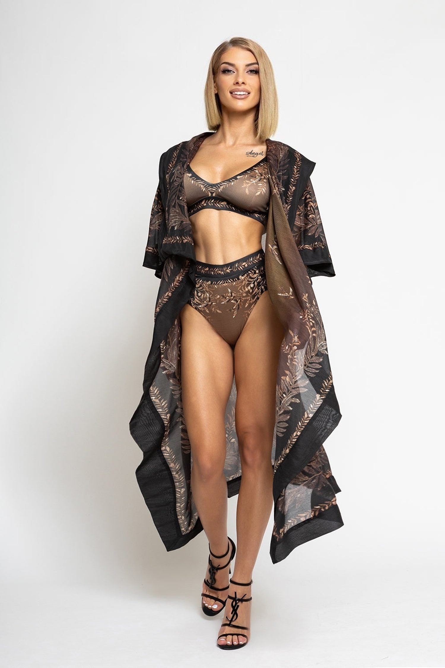 CROP TOP WITH REMOVABLE RUFFLES - SECRET GARDEN