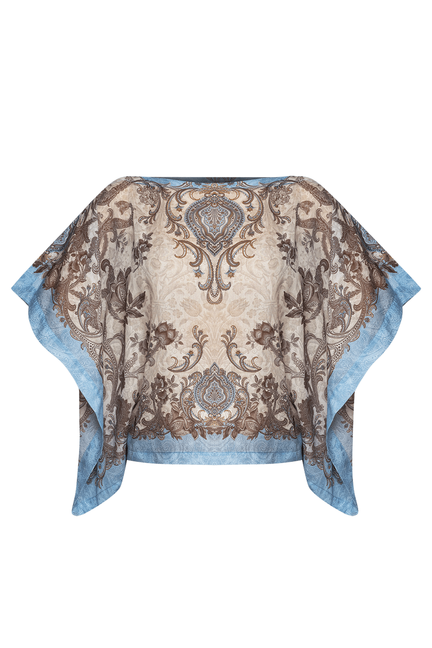 CAMICIA IN COTONE SETA A VESTIBILITÀ LARGA - PAISLEY SKY