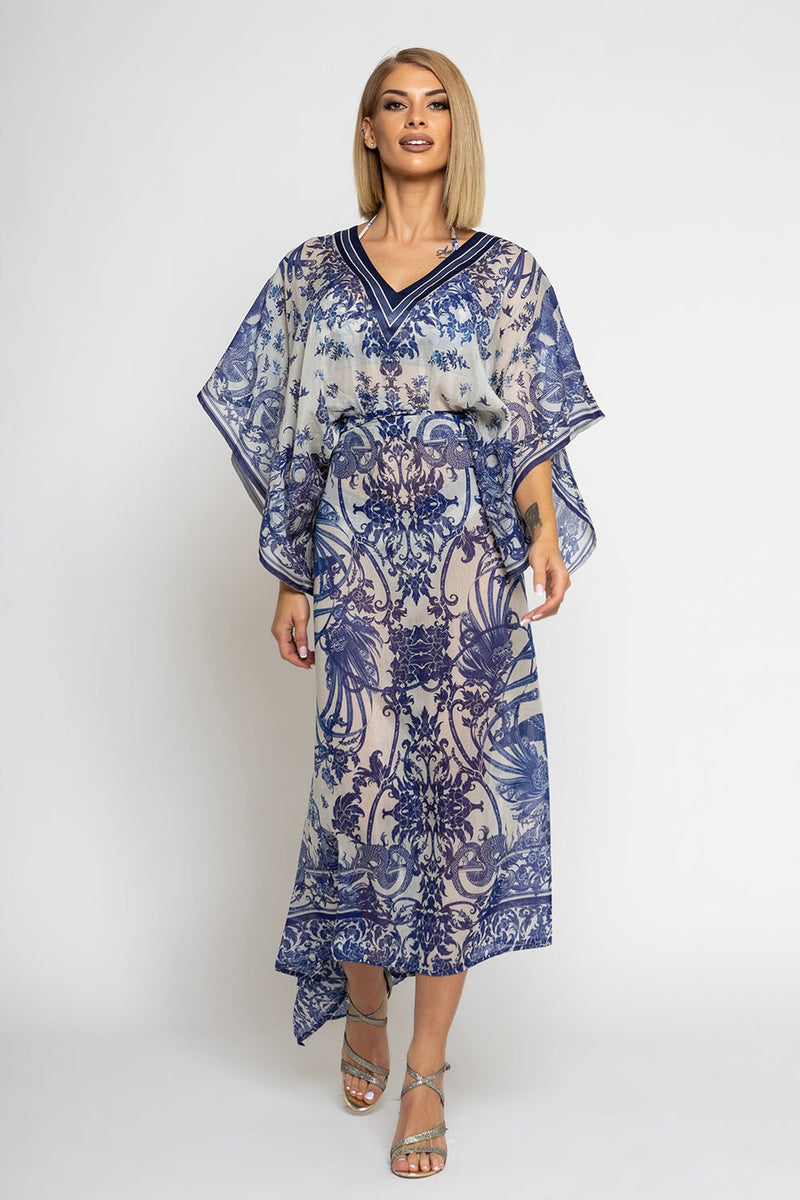 SILK COTTON TUNIC - ASIA SKY