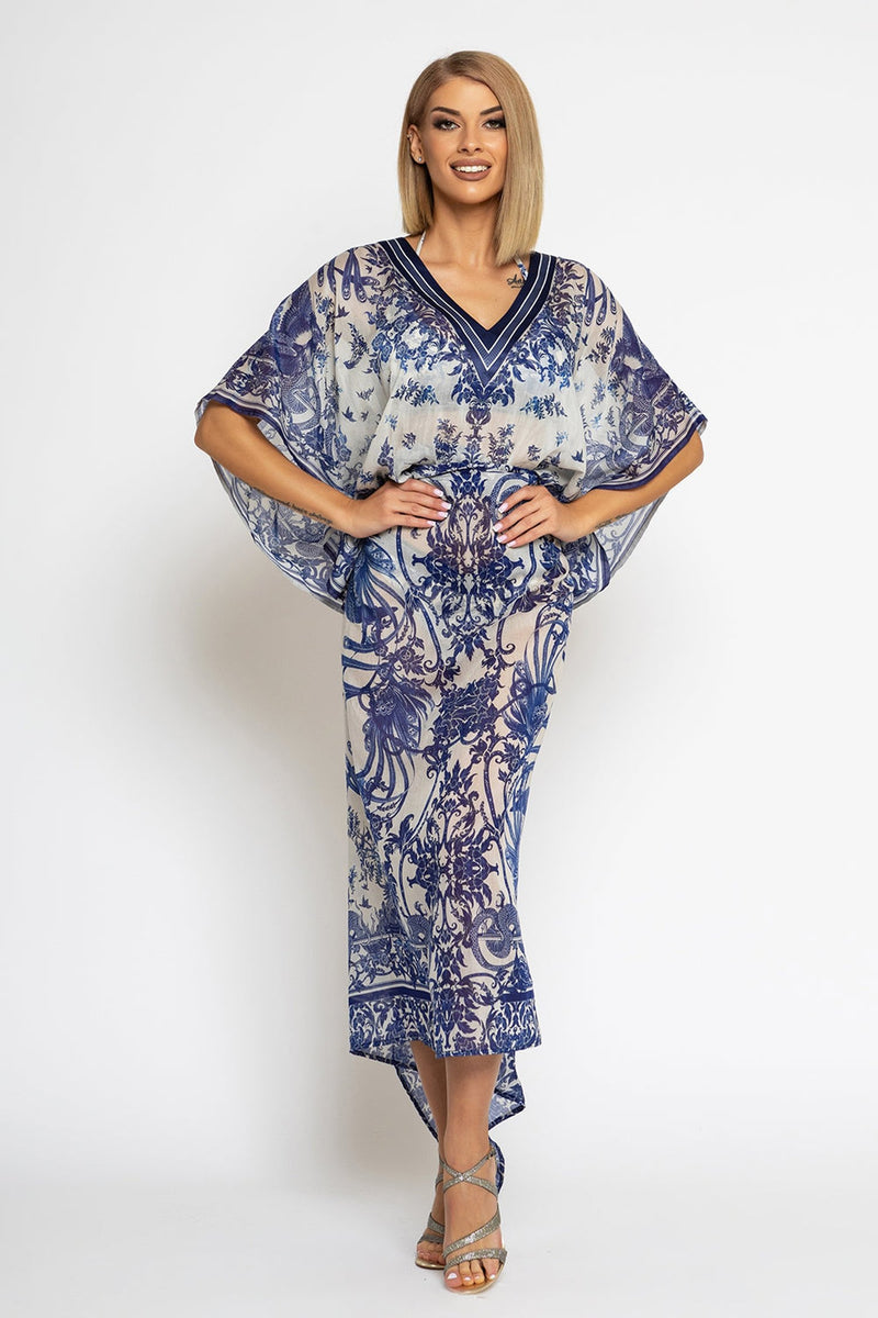 SILK COTTON TUNIC - ASIA SKY