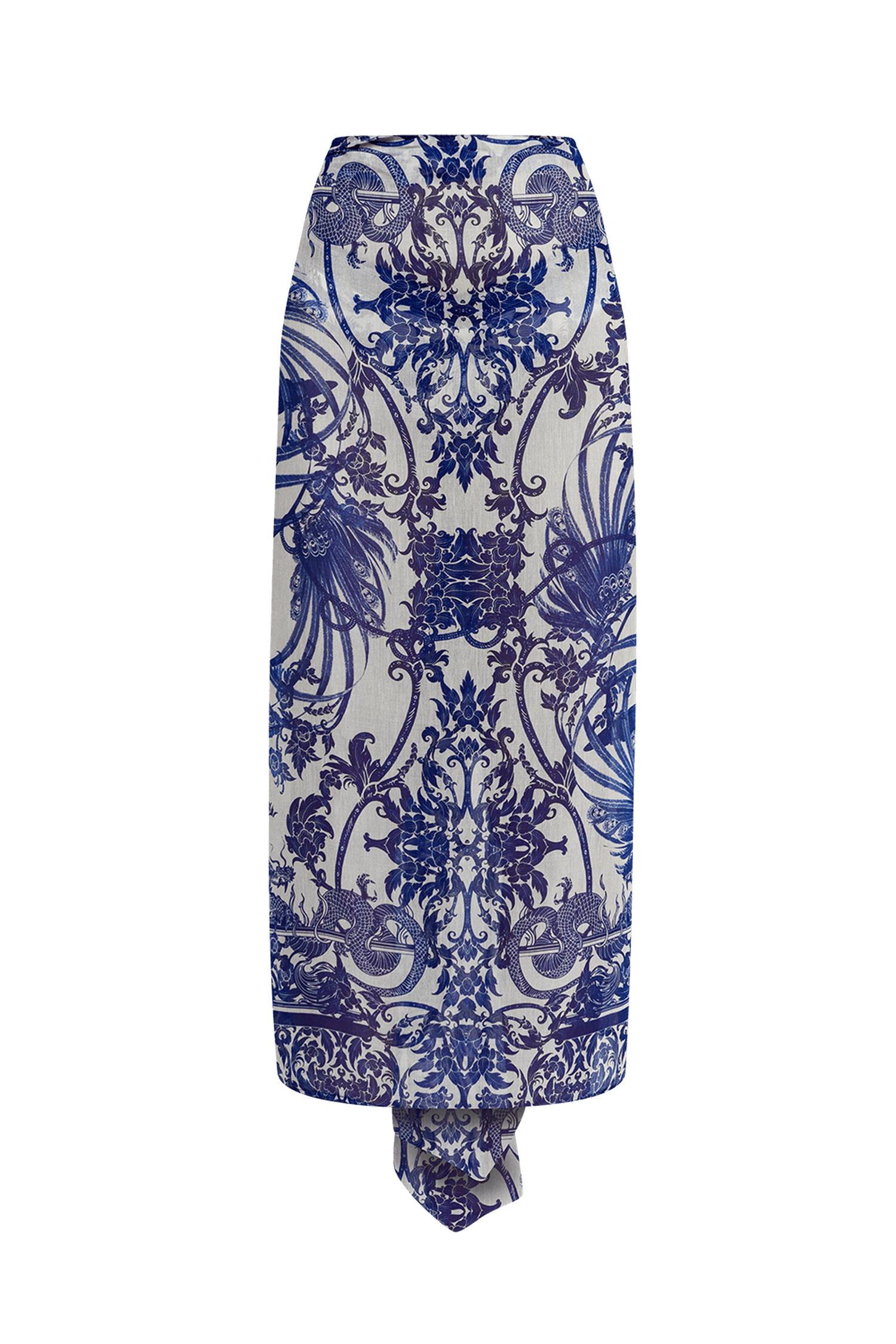 COTTON SILK PAREO AND SCARF SET - ASIA SKY