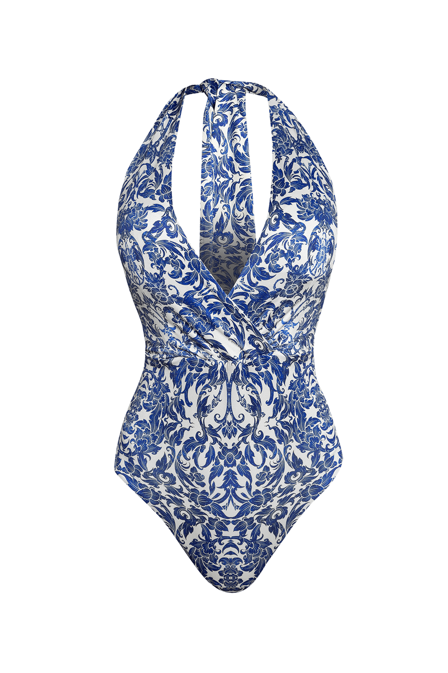 ONE-PIECE SWIMSUIT WITH DEEP NECKLINE - ASIA SKY