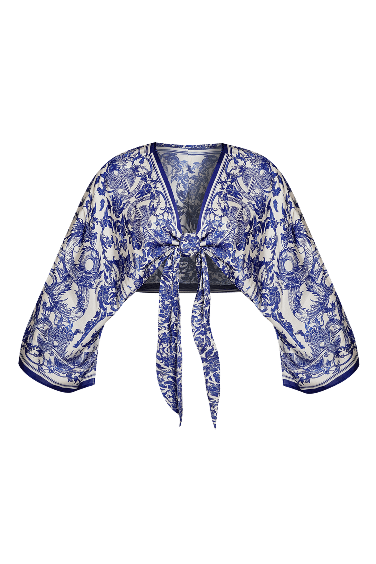 VISCOSE CROP KIMONO - ASIA SKY