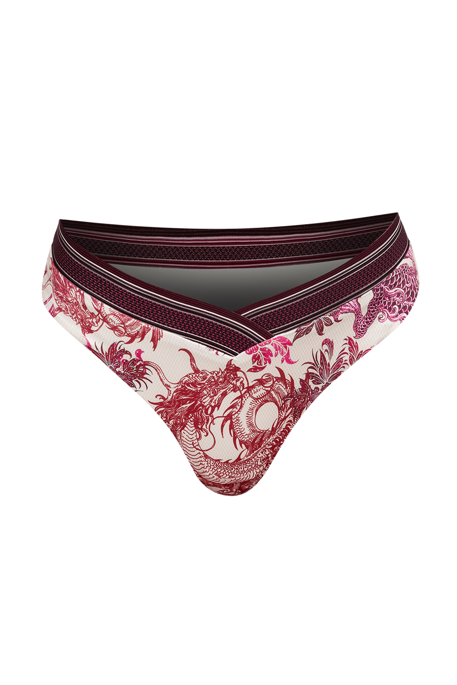 ELASTIC WAISTBAND SWIM BOTTOM - ASIA BORDEAUX
