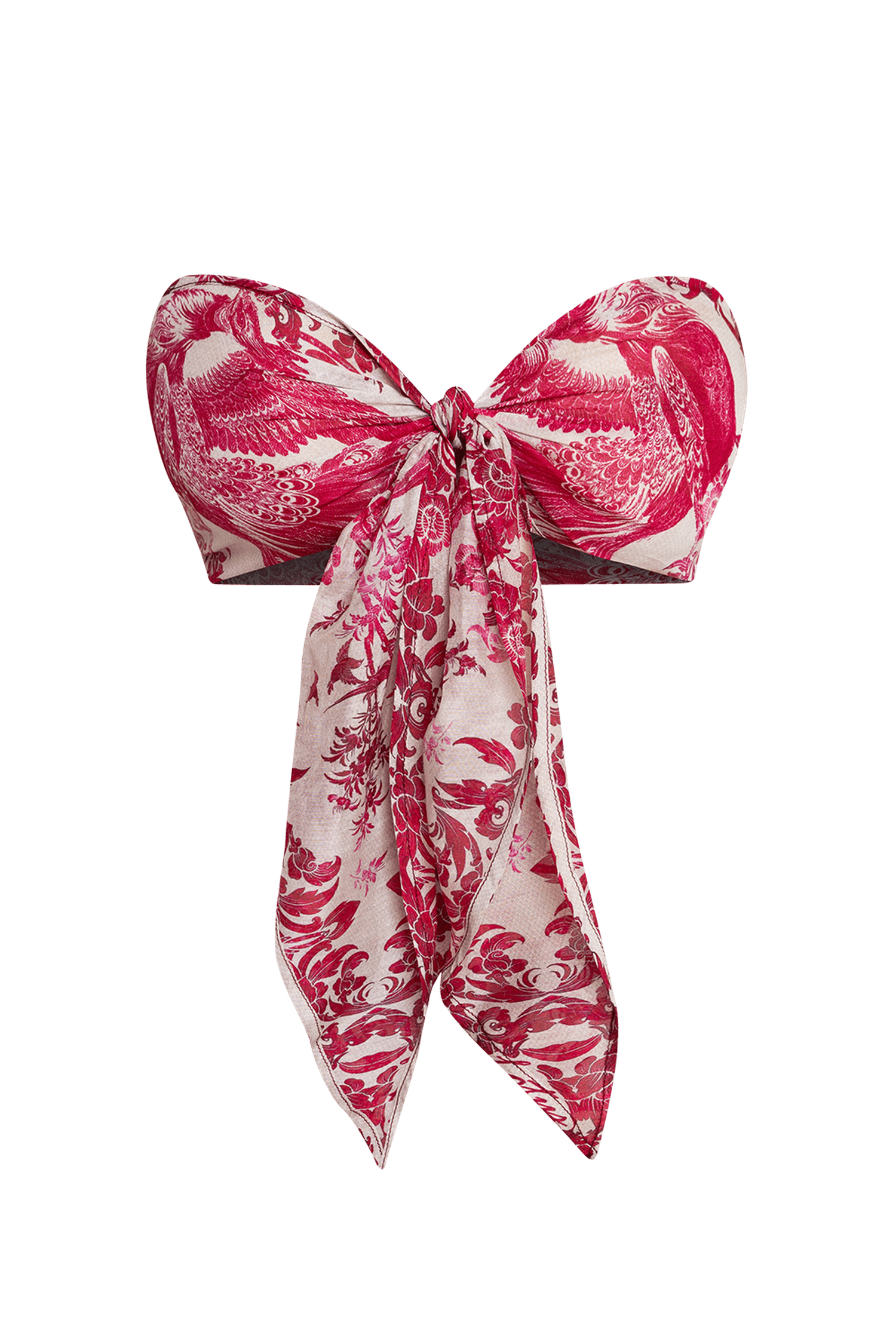COTTON SILK PAREO AND SCARF SET - ASIA BORDEAUX