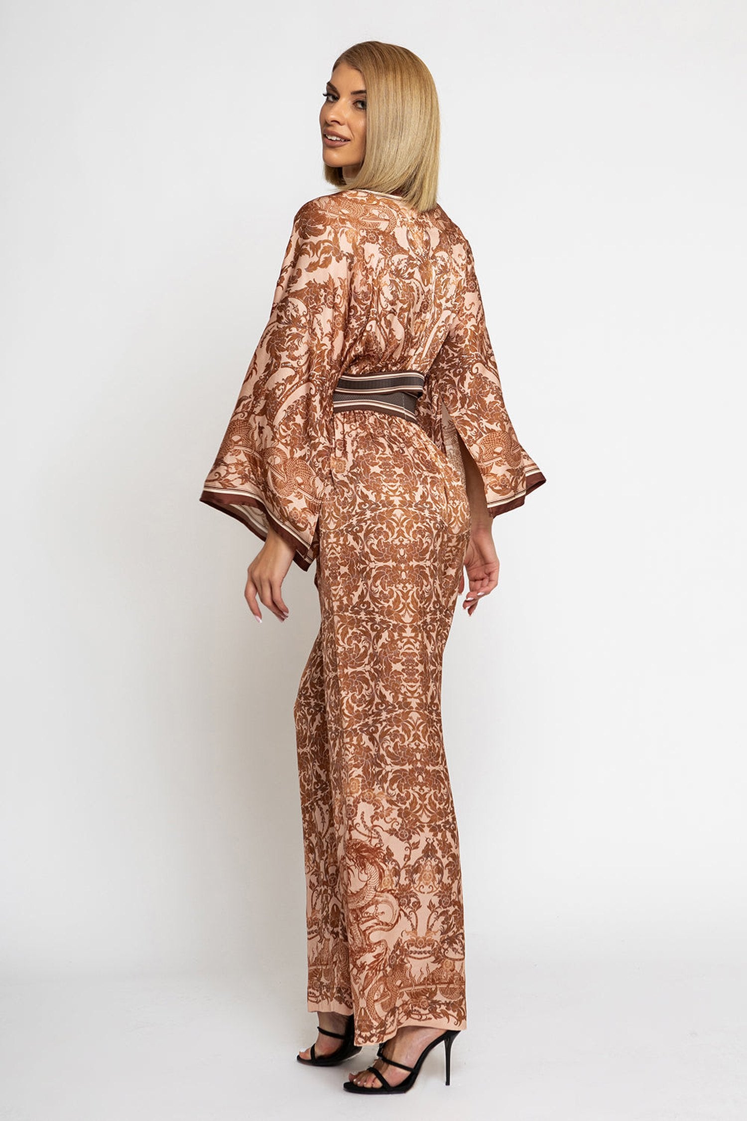 VISCOSE CROP KIMONO - ASIA BEIGE
