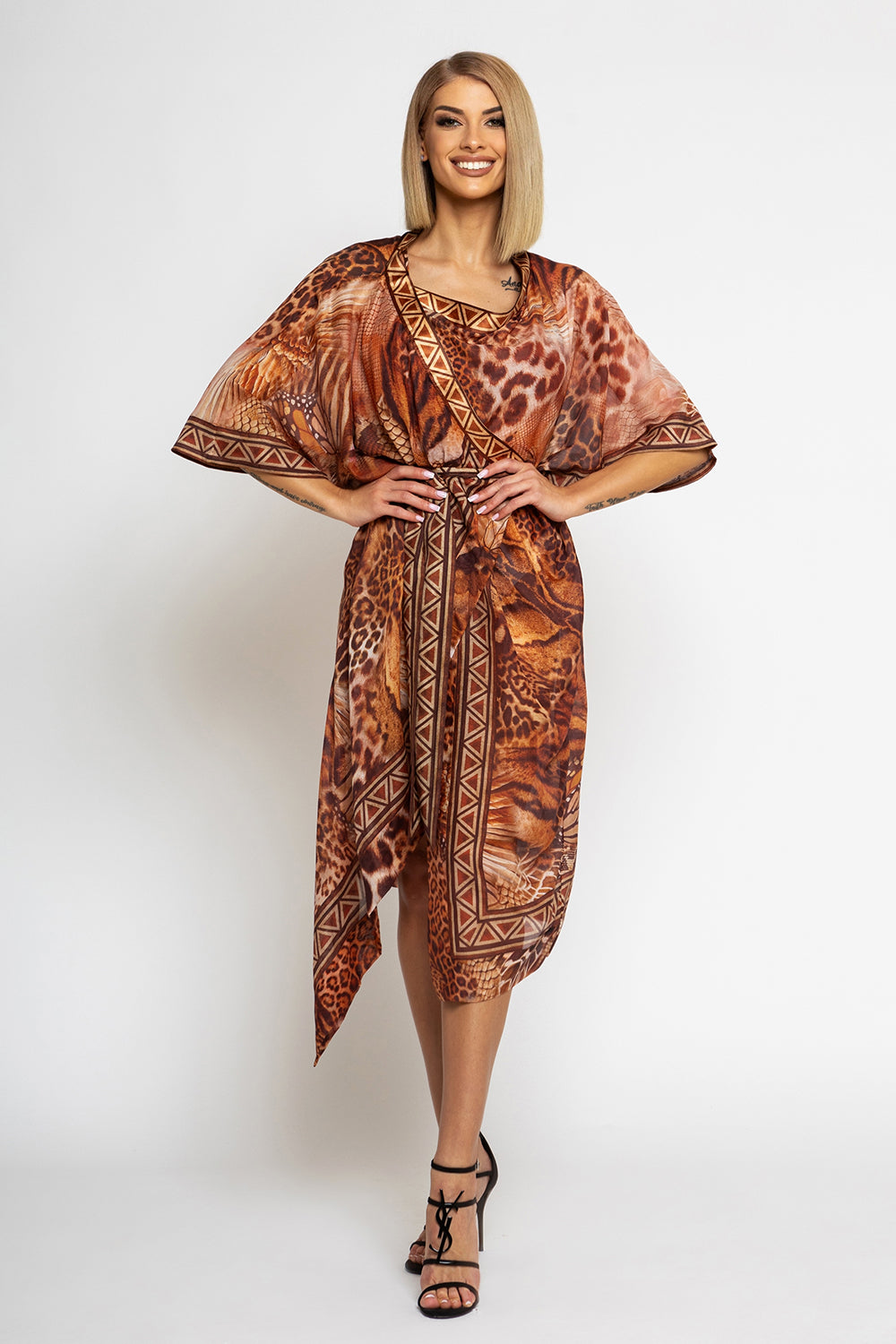 SEIDENBAUMWOLL-KIMONO - LEO SAND