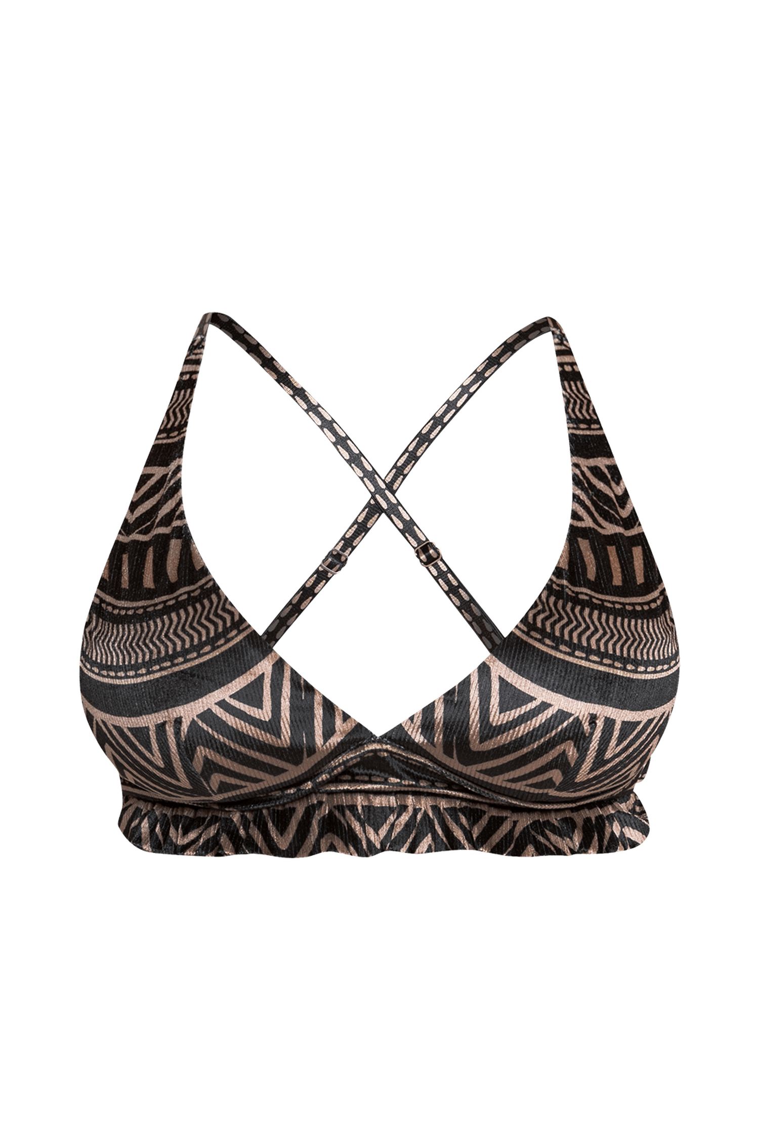 TRIANGLE-STYLE TOP IN VELVET - TRIBAL