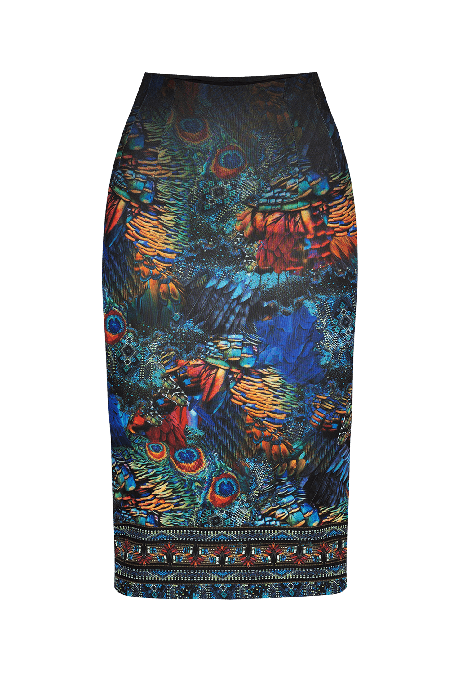 FRENCH TERRY KNEE-LENGTH SKIRT - AMAZONIA JIORO FRENCH TERRY KNEE-LENGTH SKIRT - AMAZONIA JIORO