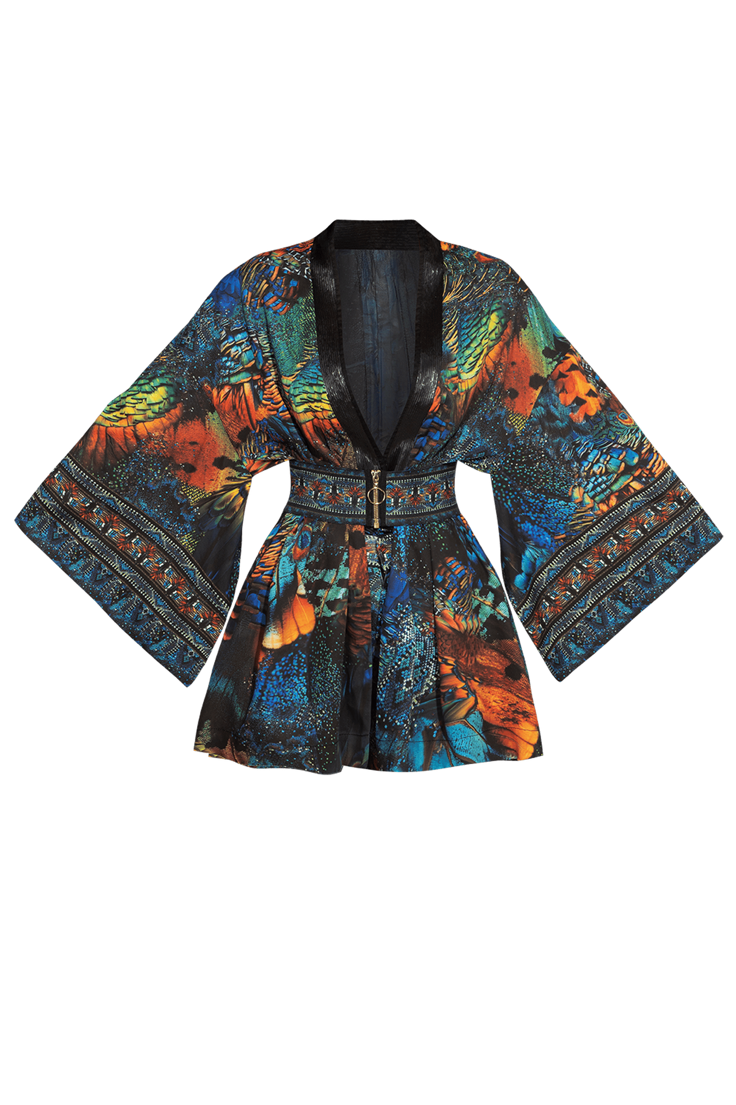 KIMONO CROP AUS VISKOSE - AMAZONIA
