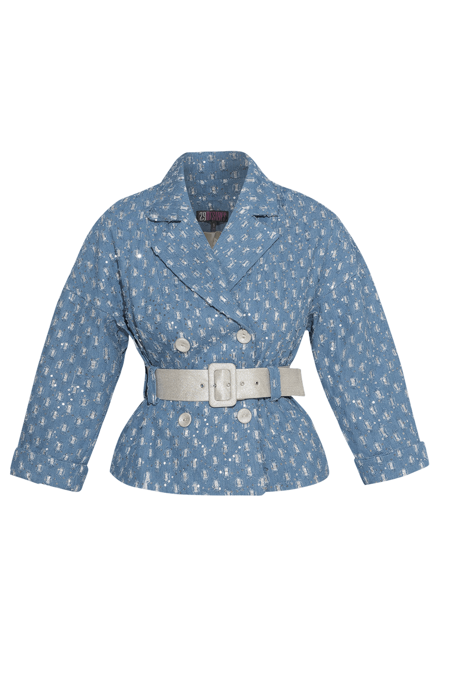 DENIM JACKET WITH BROCADE - ESSENTIALS