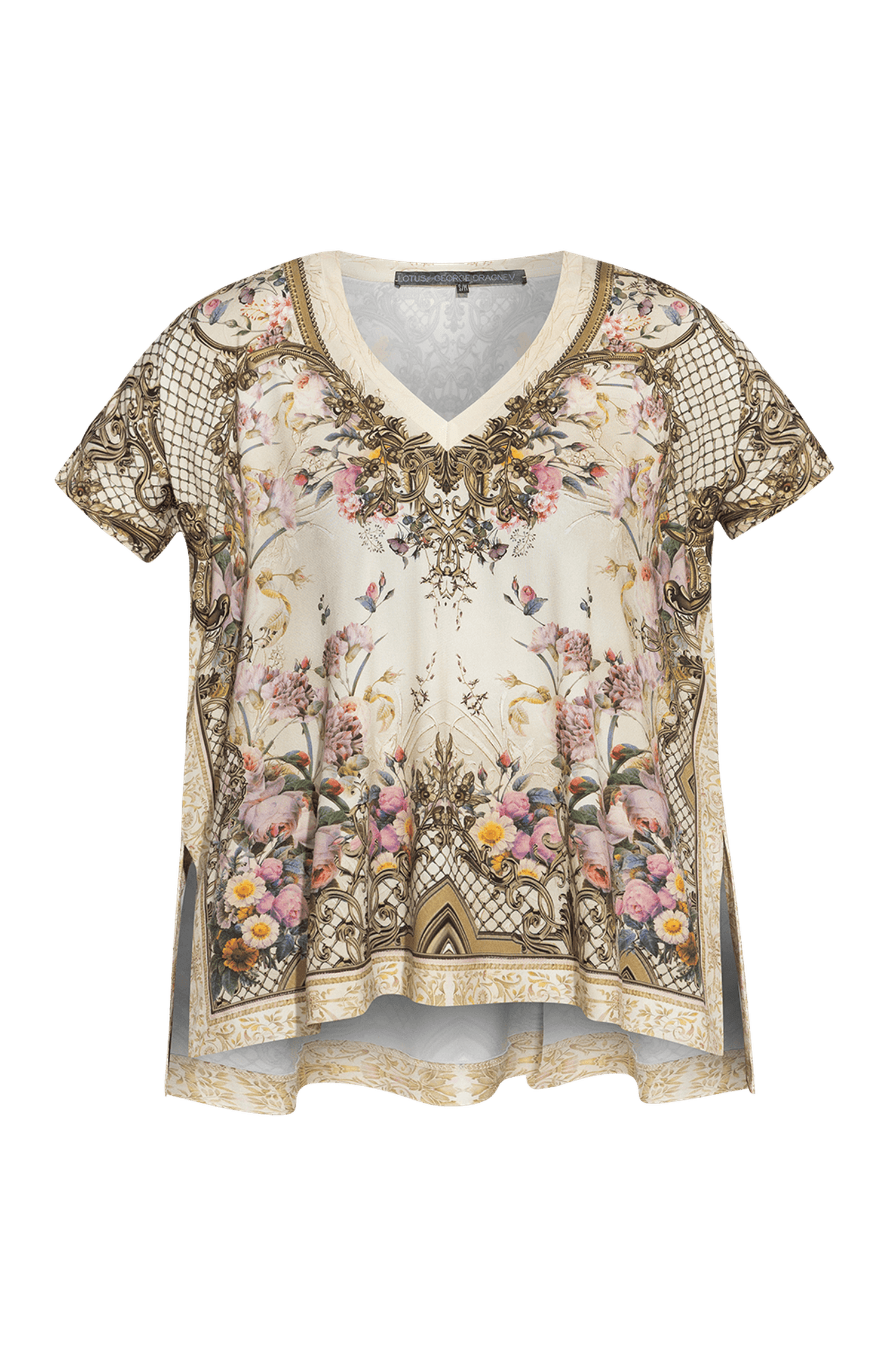 LOOSE BLOUSE -  BAROQUE FLOWERS JIORO СВОБОДЕН ТОП - BAROQUE FLOWERS JIORO