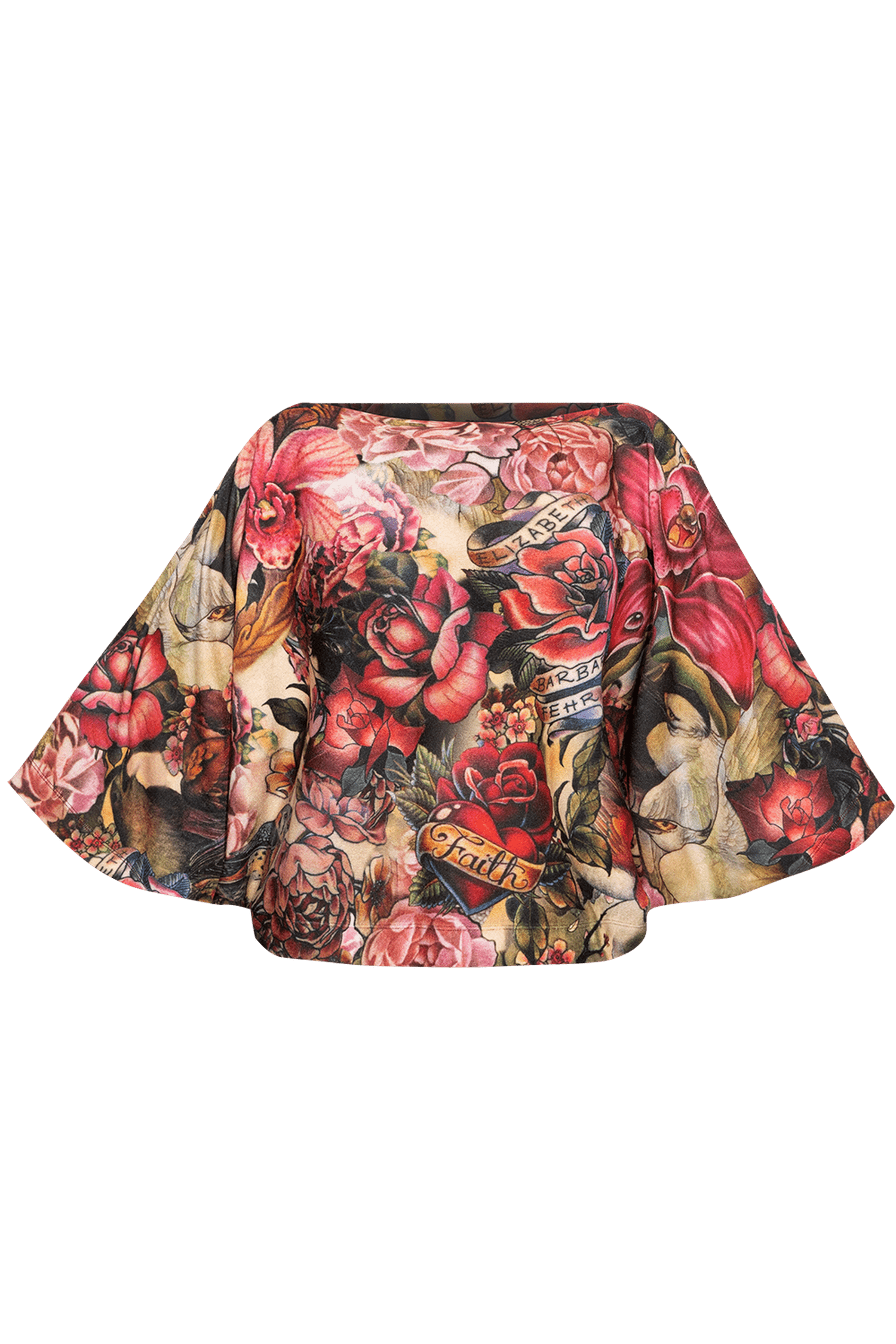 LOOSE TUNIC WITH BATWING SLEEVES - TATTOO STAR COLLECTION