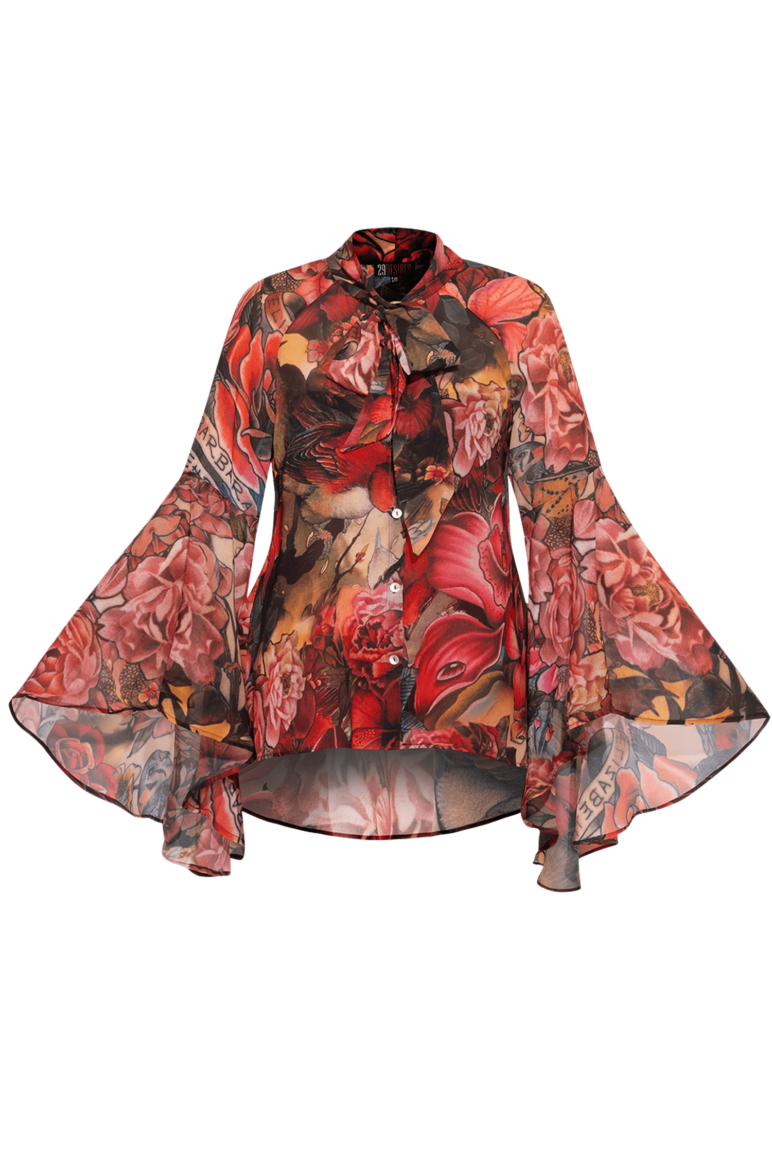DESIGNER SHIRT WITH FLARED SLEEVES - TATTOO STAR