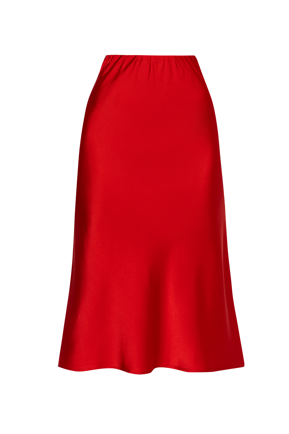 BIAS-CUT SATIN SKIRT WITH ELASTIC WAISTBAND - ESSENTIALS