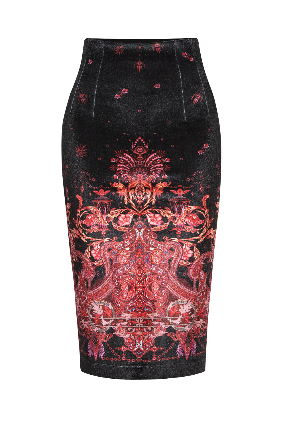 VELVET SKIRT - PAISLEY DARK JIORO ТЯСНА ПОЛА ОТ КАДИФЕ - PAISLEY DARK JIORO