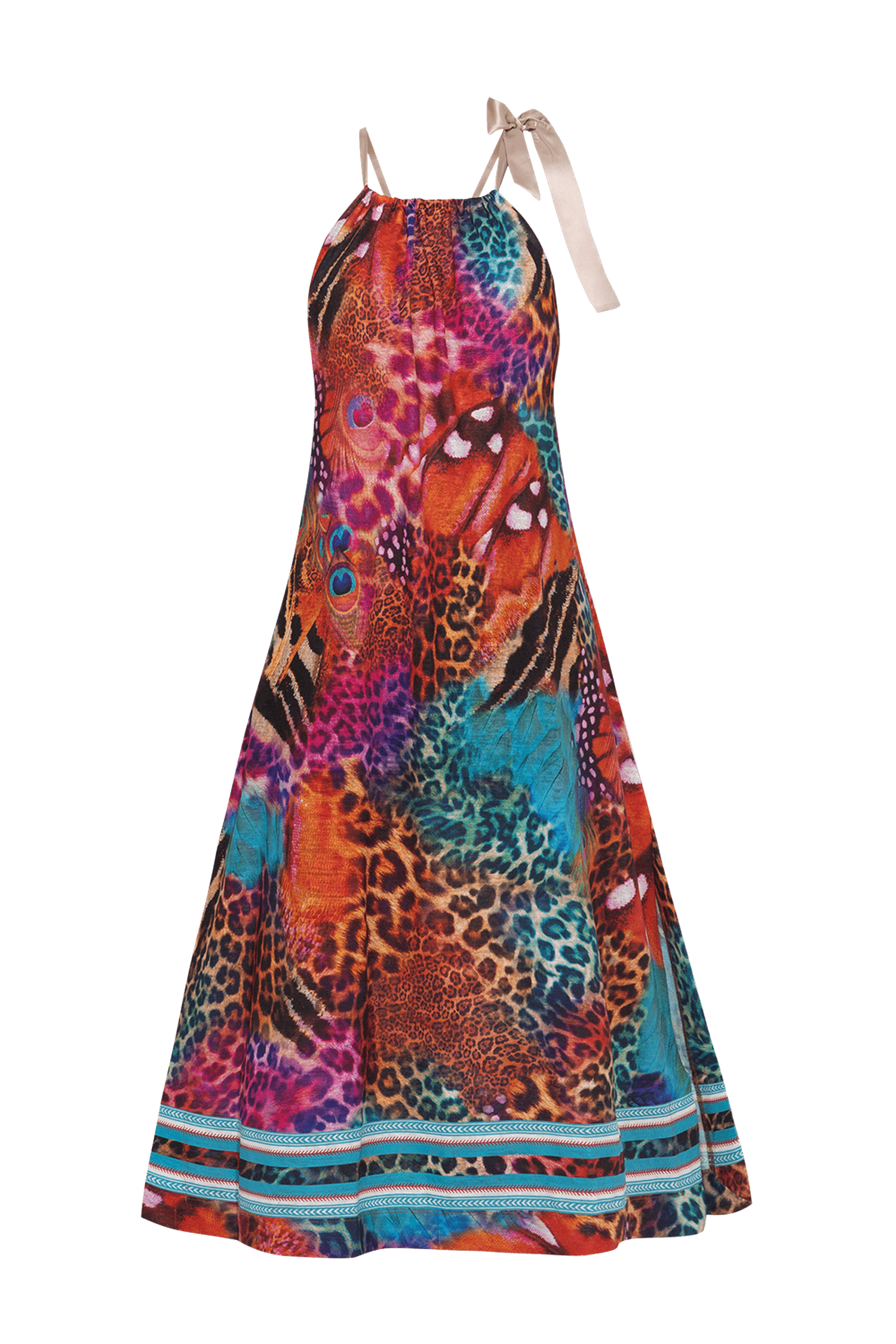 LOOSE LONG DRESS - LEO NEON WILD