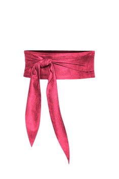 WRAP-STYLE BELT - SUEDE-LIKE IN CYCLAMEN - ESSENTIALS JIORO КОЛАН ОТ ВЕЛУР В ЦВЯТ ЦИКЛАМА - ESSENTIALS JIORO