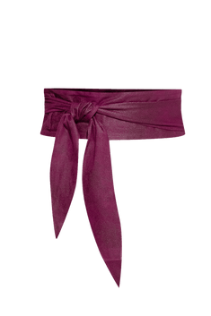 WRAP-STYLE BELT - SUEDE-LIKE IN BURGUNDY - ESSENTIALS JIORO КОЛАН ОТ ВЕЛУР В БОРДО - ESSENTIALS JIORO