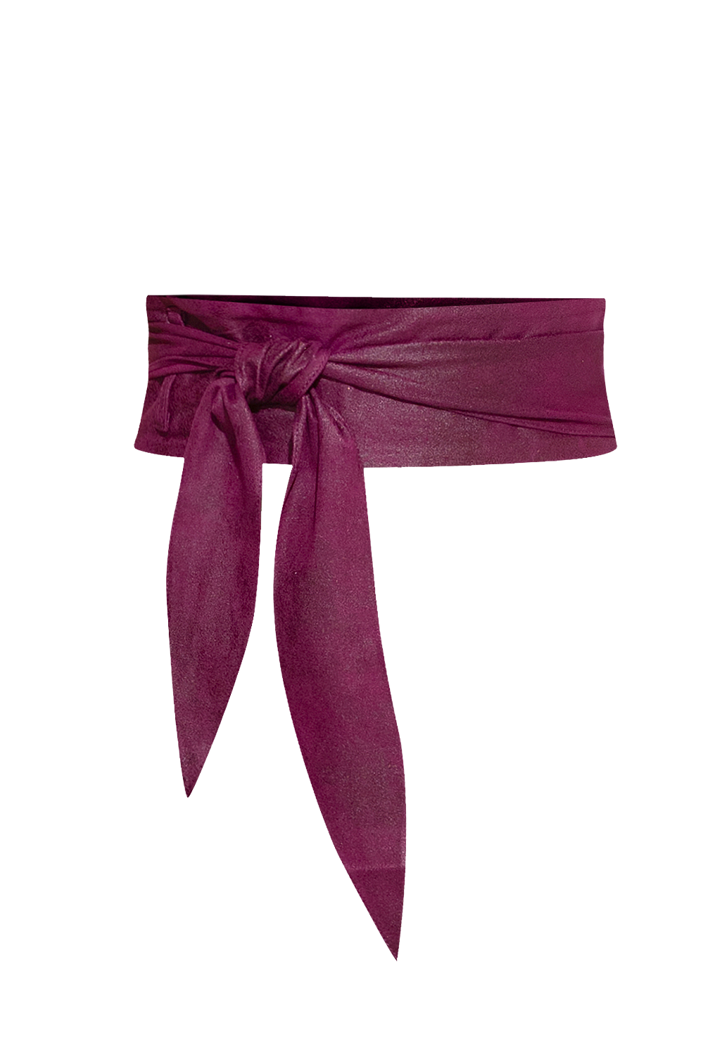 WRAP-STYLE BELT - SUEDE-LIKE IMITATION IN BURGUNDY - ESSENTIALS