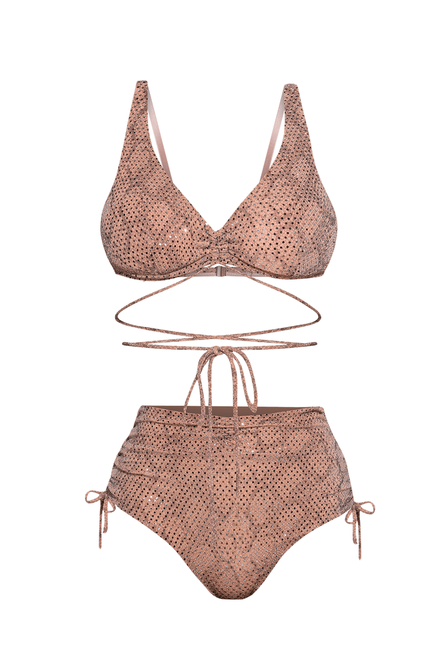 DREIECK-OBERTEIL IN PUDER MIT GLITZER - ESSENTIALS