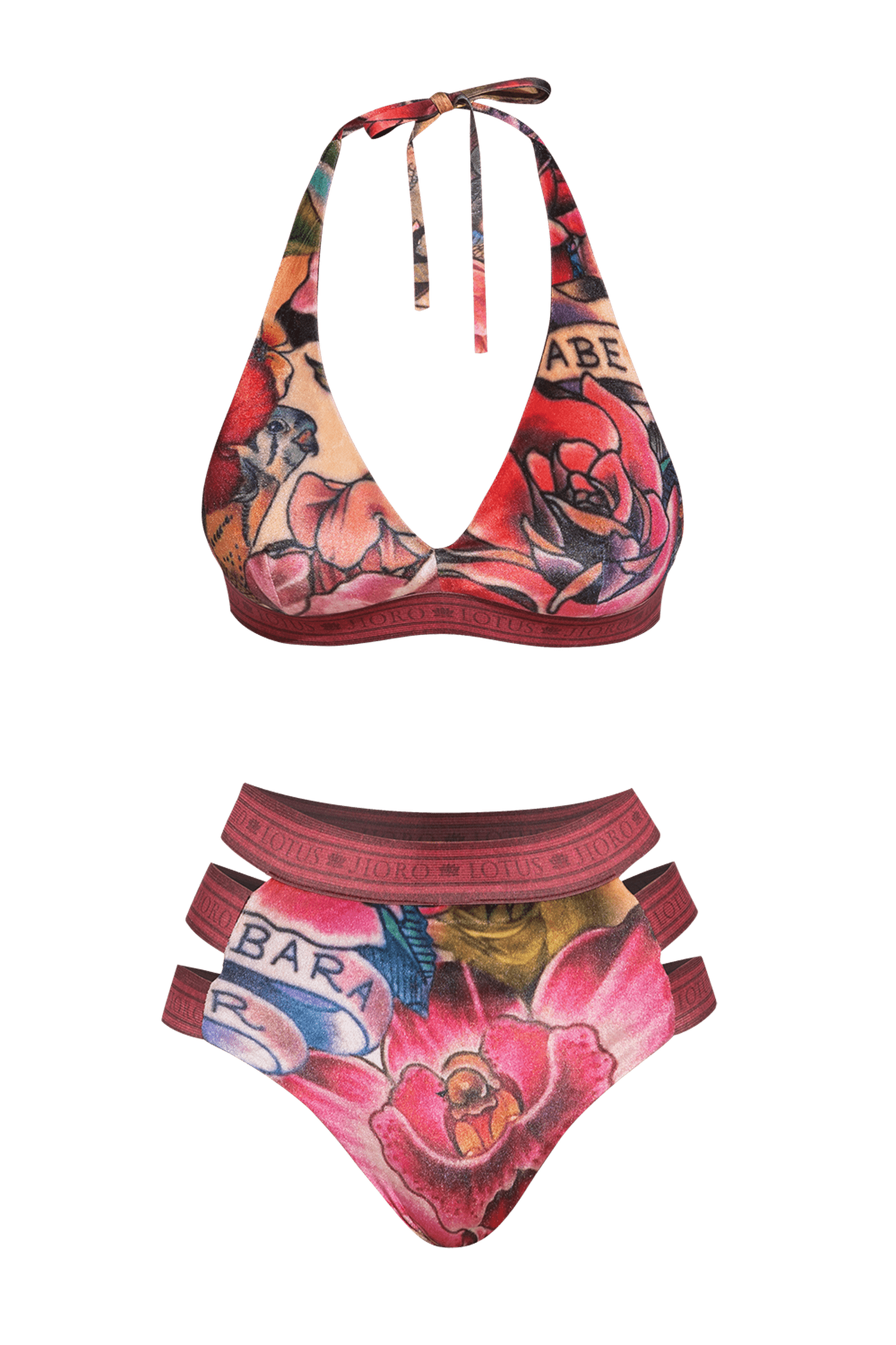 TRIANGLE VELVET TOP - TATTOO STAR