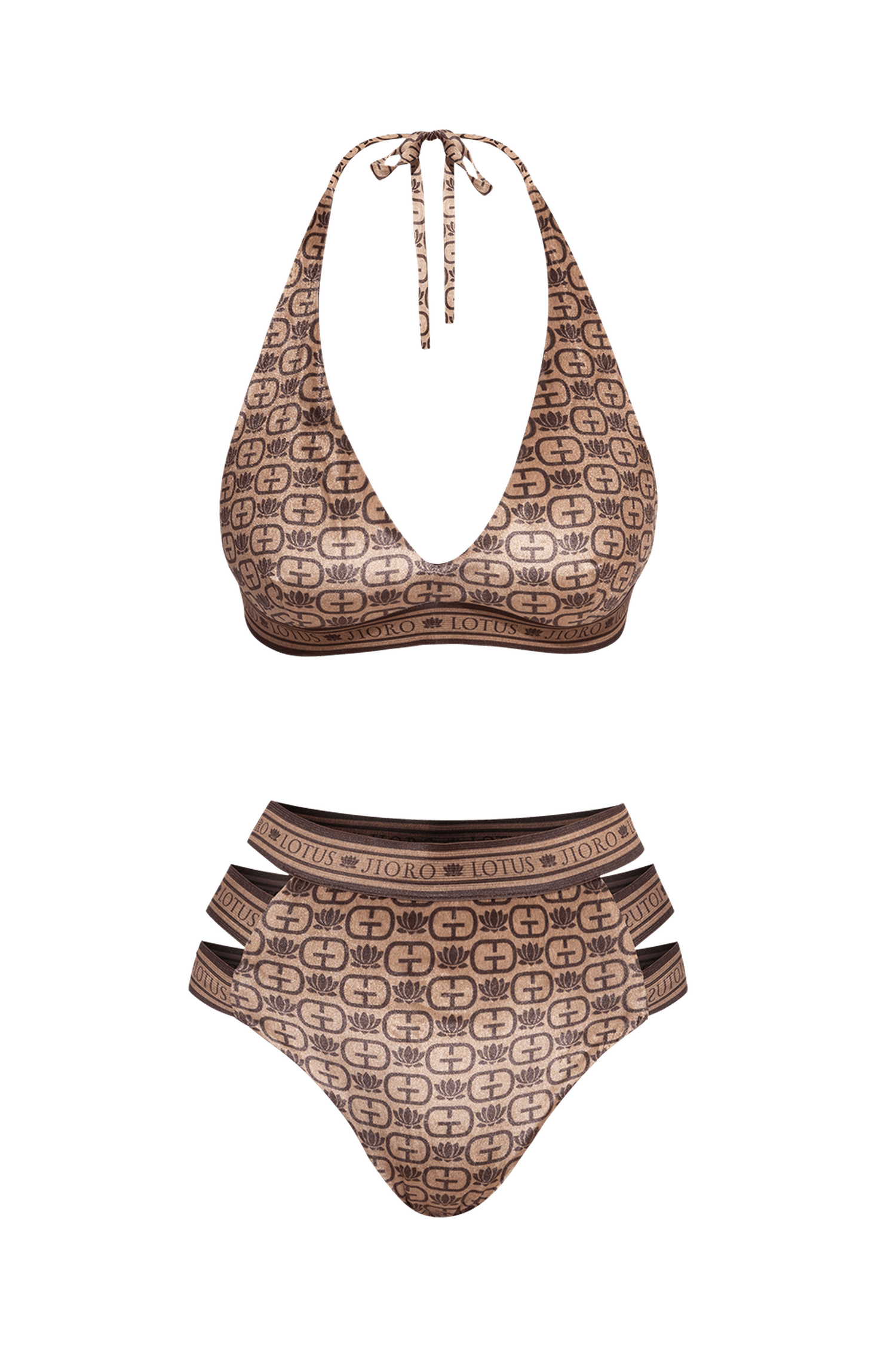 BIKINI-STYLE BOTTOM - MOCHA MOUSSE LOGO