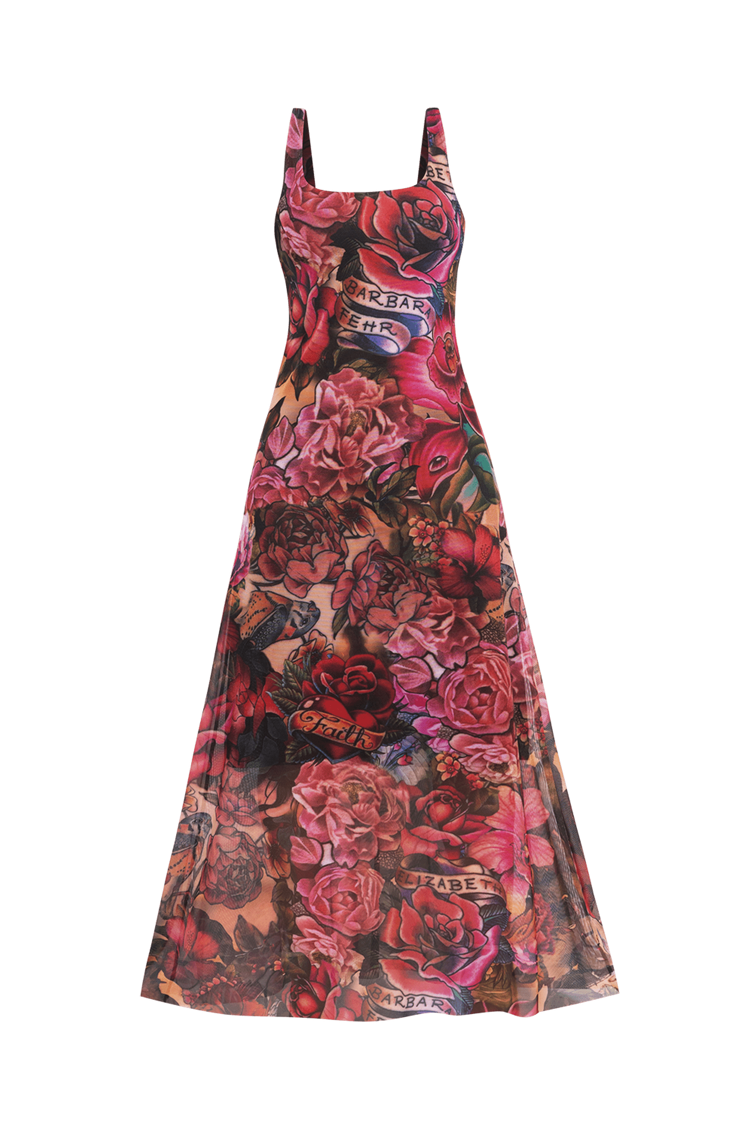 BACKLESS LONG DRESS - TATTOO STAR