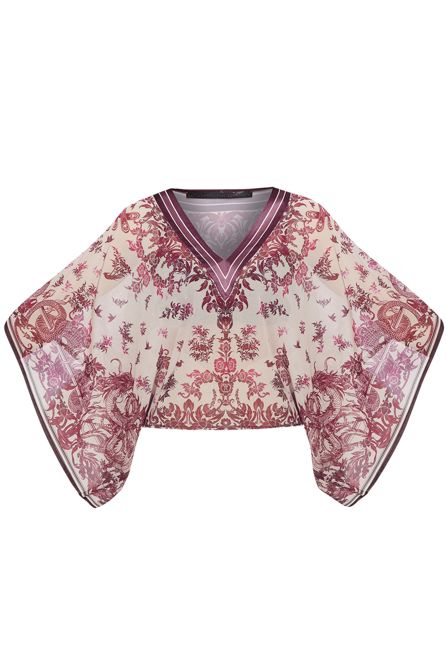 CHIFFON TUNIC - ASIA BORDEAUX