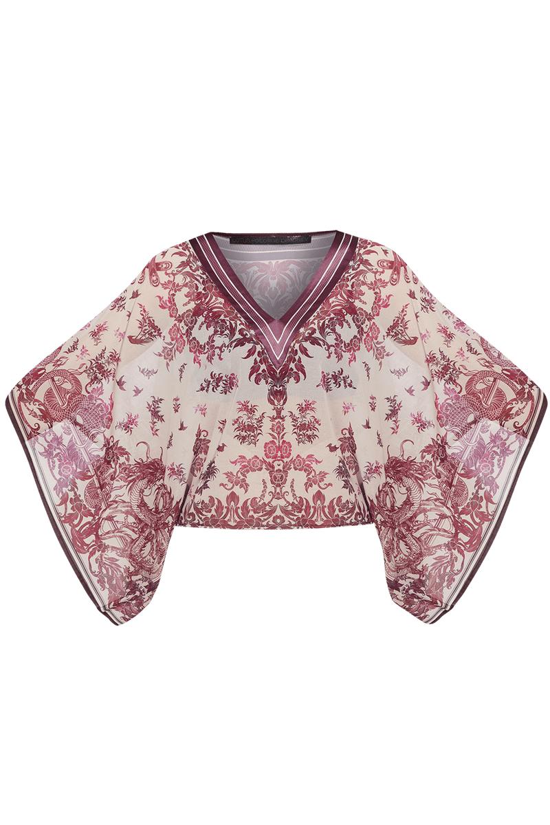 SILK COTTON TUNIC - ASIA BORDEAUX