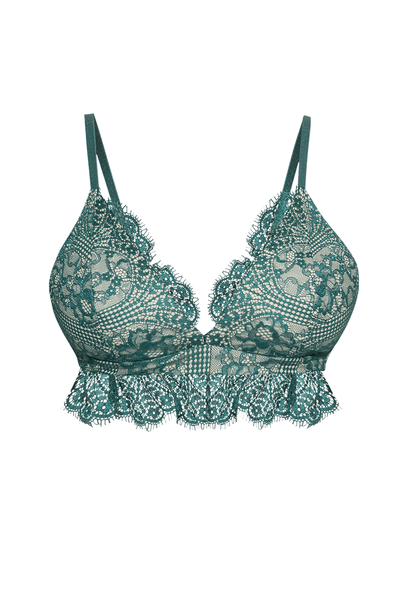 GREEN LACE TOP - ESSENTIALS