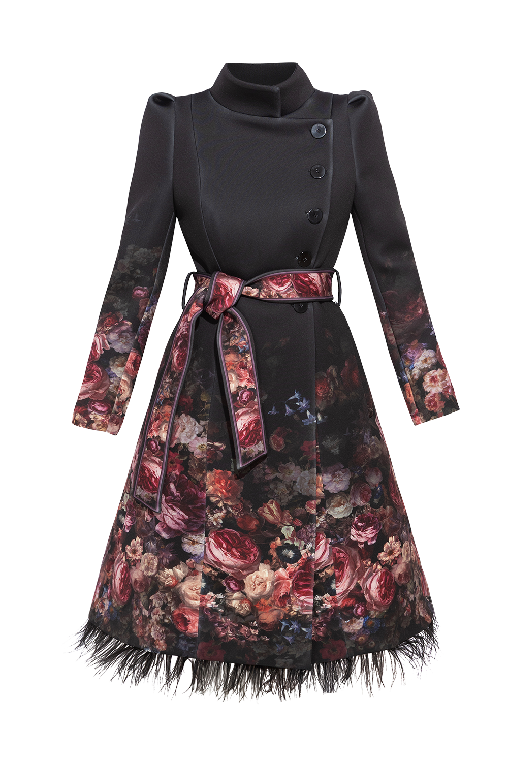 SCUBA NEOPREN COAT - VINTAGE FLOWERS