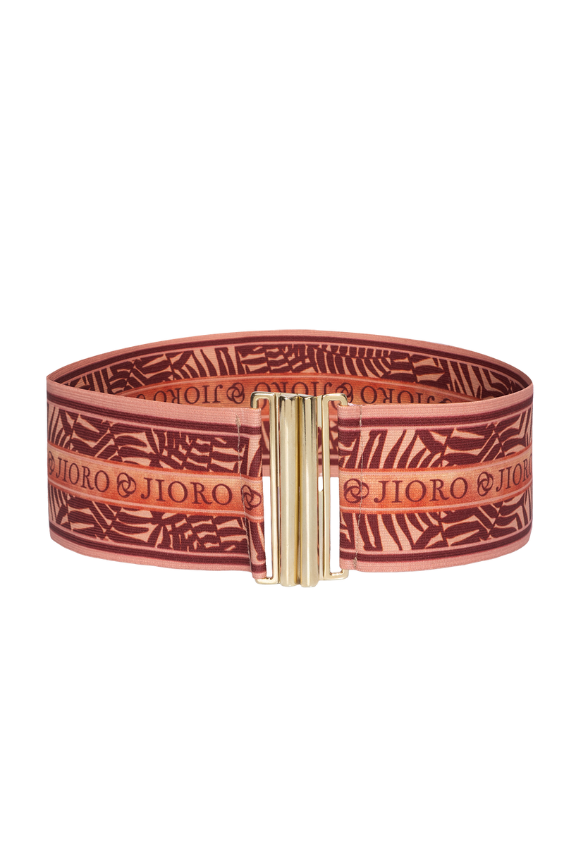 WIDE ELASTIC BELT WITH BUCKLE - PAPAYA BUTTERFLIES JIORO ЕЛАСТИЧЕН ШИРОК КОЛАН С КАТАРАМА - PAPAYA BUTTERFLIES JIORO