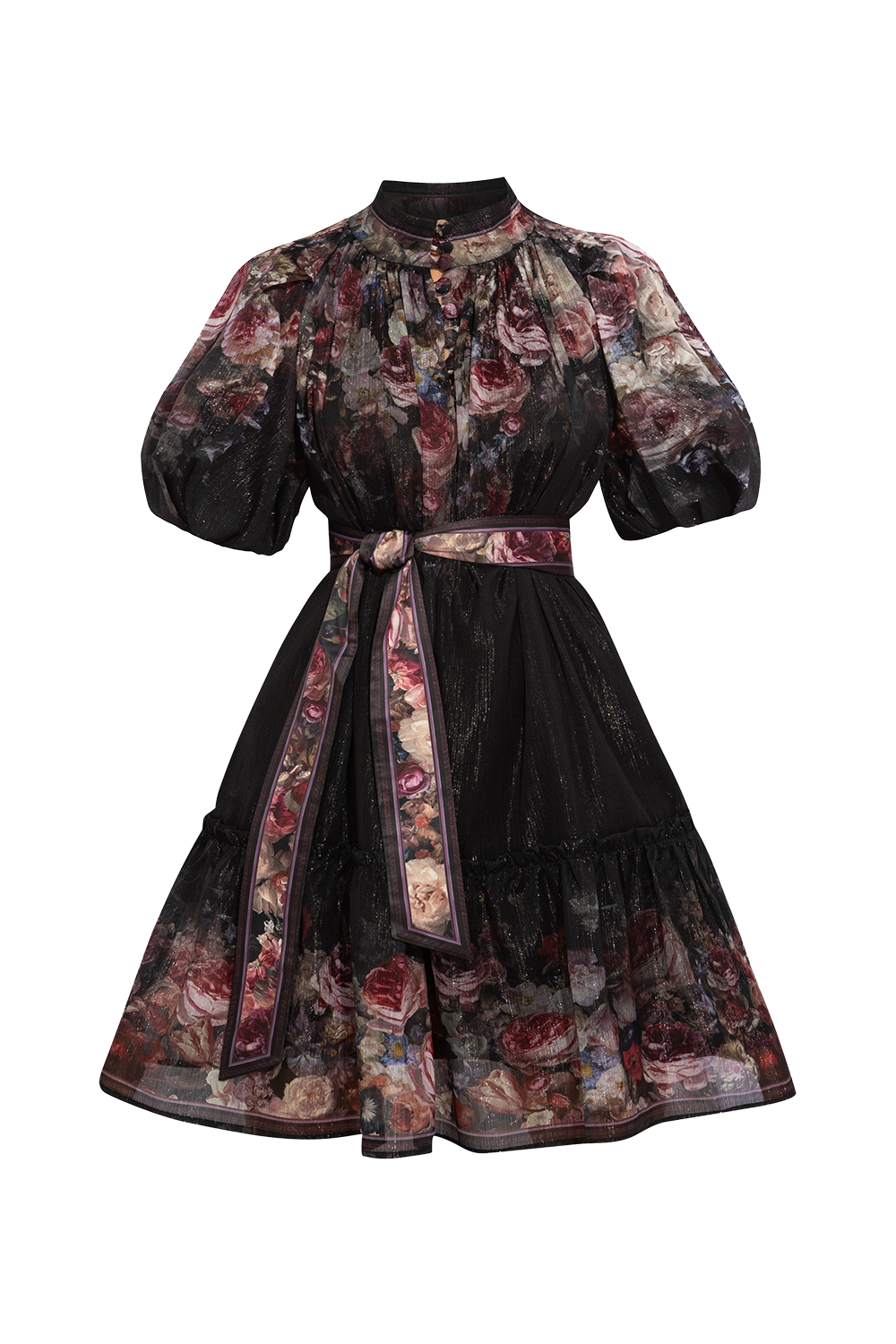 VESTITO CON MANICHE A SBUFFO - FIORI VINTAGE