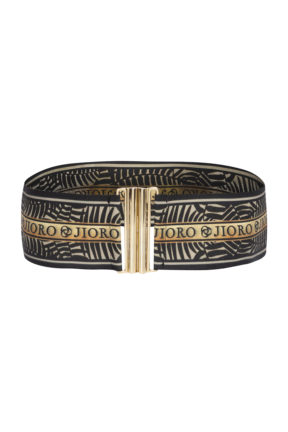 WIDE ELASTIC BELT WITH BUCKLE - MIDNIGHT BUTTERFLIES
