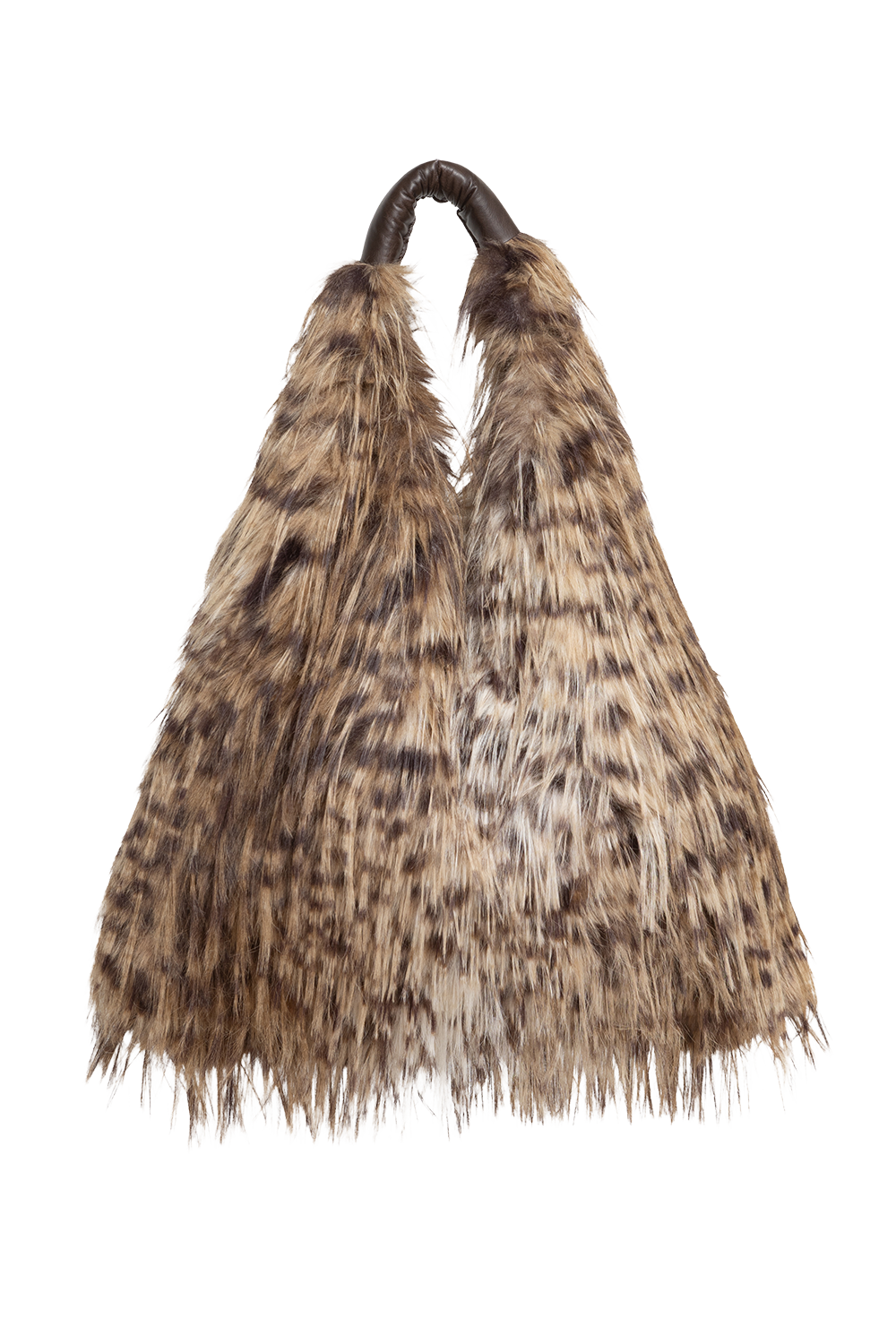 REVERSIBLE SERVAL FAUX FUR AND  LEATHER BAG - ESSENTIALS JIORO ДВУЛИЦЕВА ЧАНТА ОТ ЕКО КОЖА И ИМИТАЦИЯ НА КОЗИНА СЕРВАЛ - ESSENTIALS JIORO