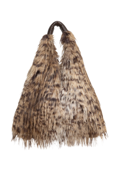 REVERSIBLE SERVAL FAUX FUR AND  LEATHER BAG - ESSENTIALS JIORO ДВУЛИЦЕВА ЧАНТА ОТ ЕКО КОЖА И ИМИТАЦИЯ НА КОЗИНА СЕРВАЛ - ESSENTIALS JIORO