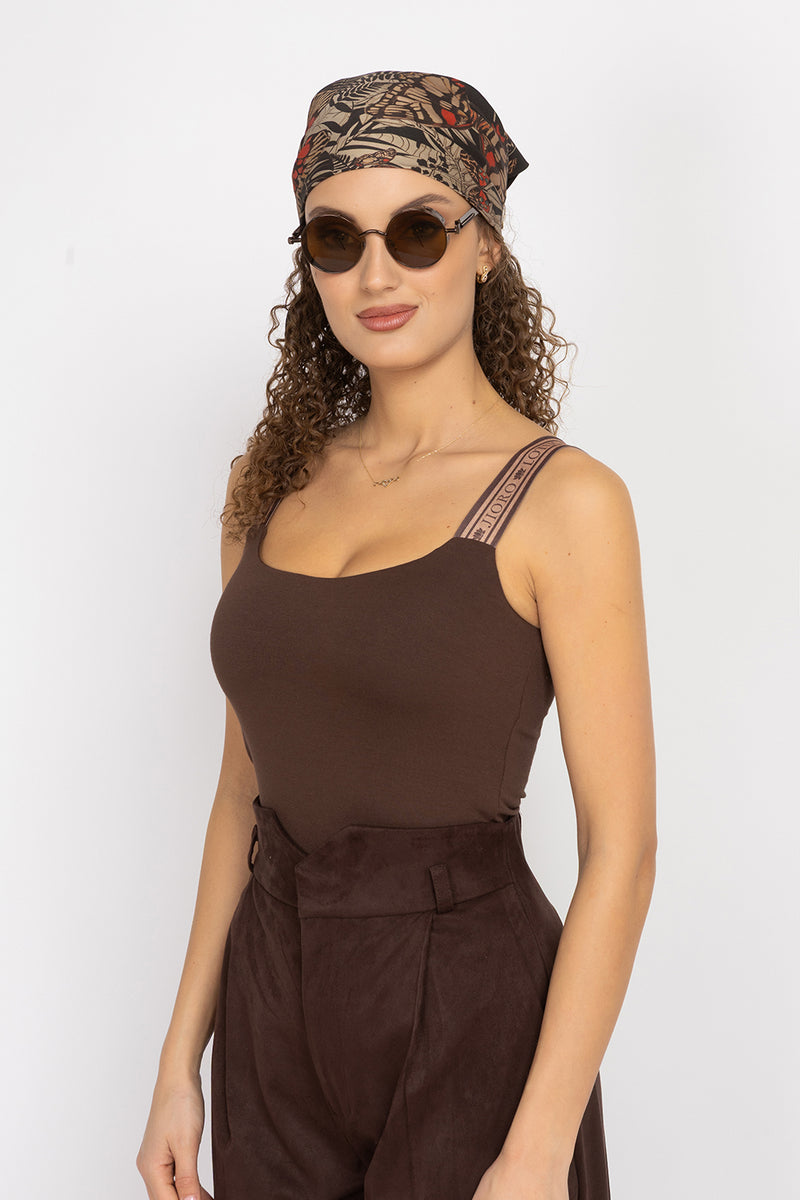 SQUARE VISCOSE HEADSCARF - MIDNIGHT BUTTERFLIES