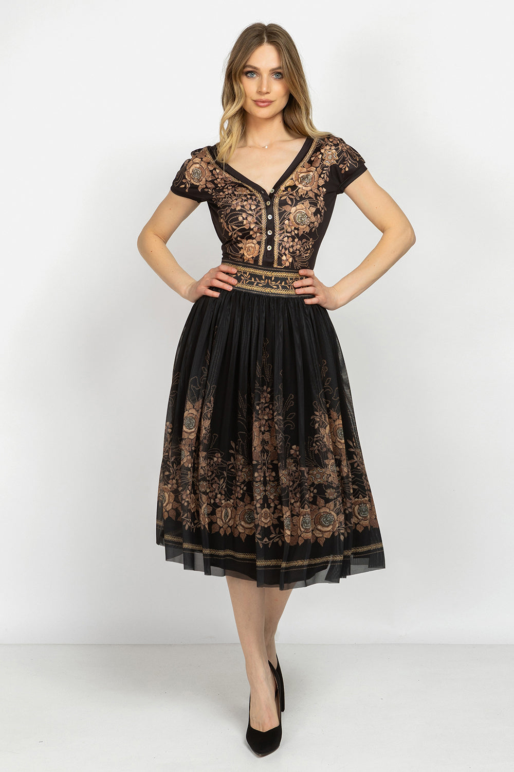 BLÚZKA S KRÁTKYM RUKÁVOM - ZLATÉ RUŽE