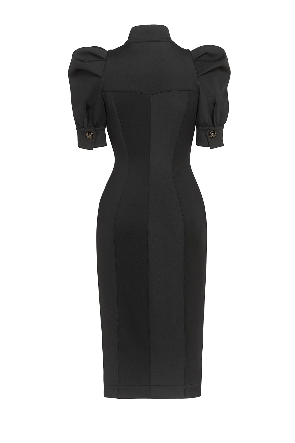 BUFFER SLEEVE DRESS IN BLACK - ESSENTIALS